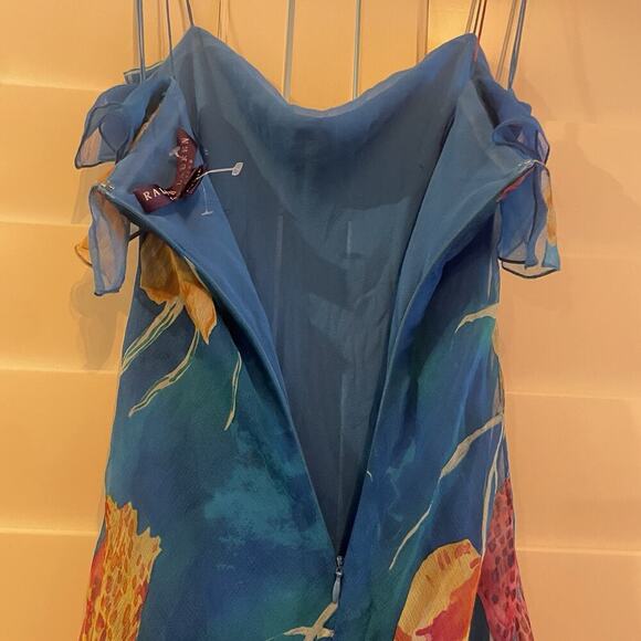 Ralph Lauren Collection Purple Label Floral 90s Silk Slip Dress Midi Sleeveless - Picture 13 of 15